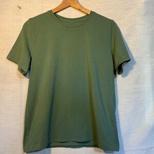 Lululemon Olive Green Fitted Short Sleeve Tee Approx Small